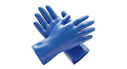 Obraz premium Pair of Blue Latex Gloves