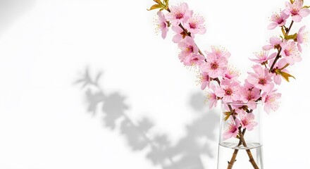 Cherry Blossom Branch in Vase Minimalist Spring Decor