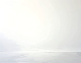 Fototapeta premium A bright white room with a smooth floor and plain background