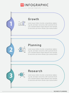 Business infographic template. 3 Step timeline journey. Process diagram, 3 options on white background, Infograph elements vector illustration.