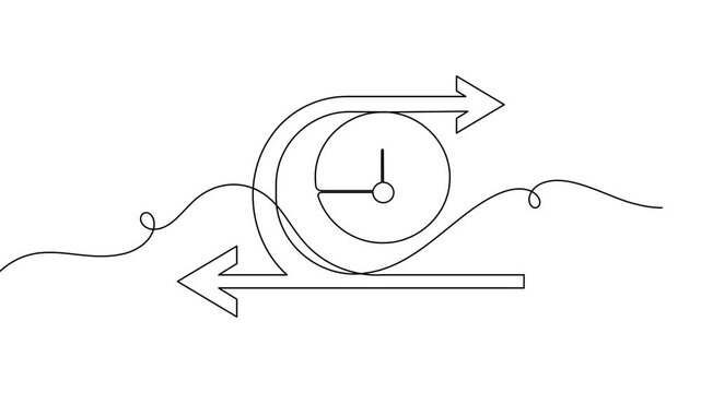 Data agility sprint continuous one line drawing on white background focusing on fast adaptation and modern business 4k animation video