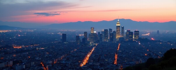 Obraz premium Elevated Milan vista, San Gottardo's grandeur, design, buildings