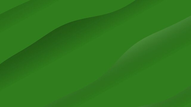 Abstract green waves with smooth layered shapes in shades of emerald and lime.
