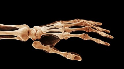 X-ray of a hand showing bone structure, symbolizing bone health and medical analysis