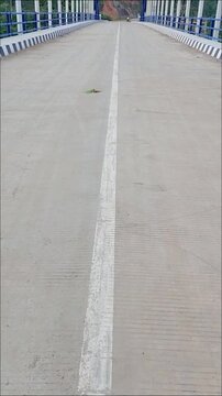 The structure of the Kelok Sago bridge near the hydroelectric power plant in Muaro Imat, Kerinci, Jambi, Indonesia