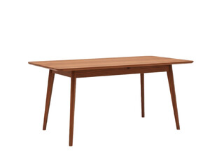 Modern wooden desk with sleek design and minimalist aesthetic perfect for home office or study room isolated on transparent background