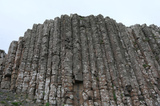 Giant's Causeway Hexagonal Basalt Column Formations in Ireland