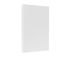 Fototapeta premium White book on transparent background. Isolated blank book mockup 3D rendering