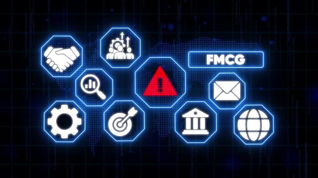 F M C G Business Warning Signs Set for Marketing Strategy and Data Analysis FMCG