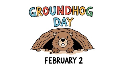 Groundhog day celebration on february 2nd with furry friend