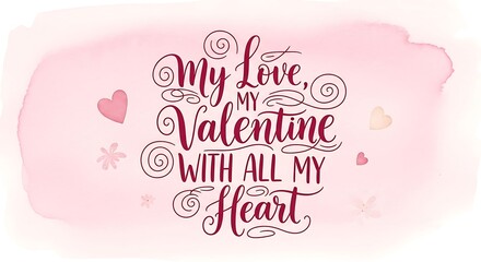 Valentine's day greeting with heartfelt message