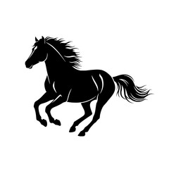 Obraz premium vector horse silhouette isolated on white