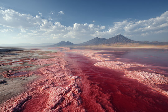 Lake Natron, Tanzania &mdash; Red Alkaline Waters and Extreme Natural Conditions