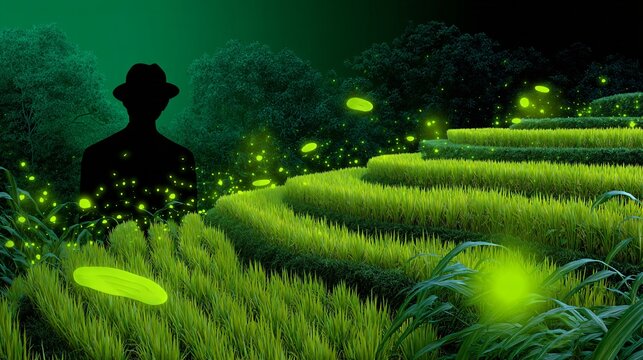 double exposure natural city human nature gaphic background