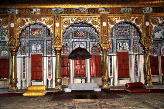 old wooden door in a palace