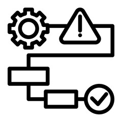 Workflow exception line icon
