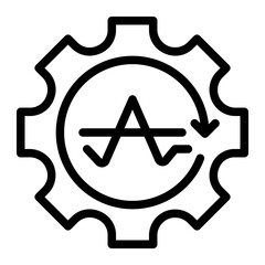 Workload threshold line icon
