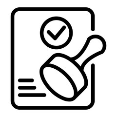 Permission required line icon
 