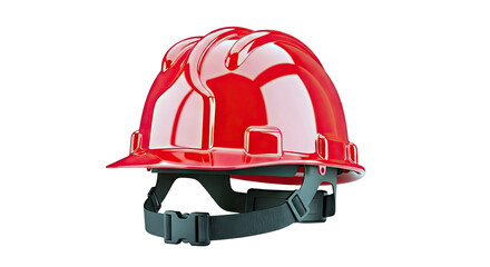 Red Hard Hat with Chin Strap
