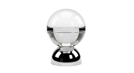 Modern Glass and Chrome Egg Cup