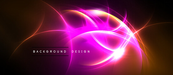 Abstract vibrant energy flows, pink hues dominate. Dark background emphasizes glowing lines, creating dynamic visual impact. Design element.