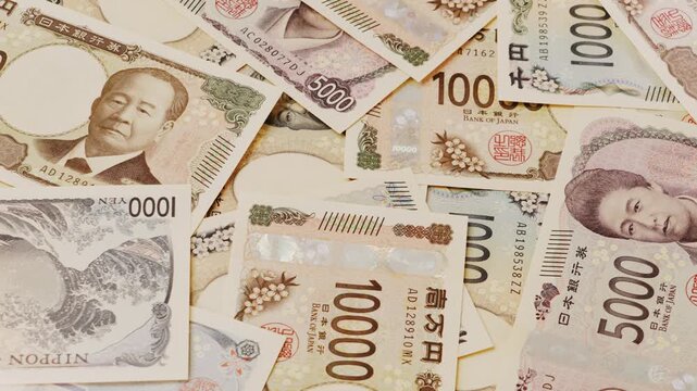 Place Japanese banknotes. The banknote falls. 日本紙幣を置く。日本紙幣が落ちてくる。