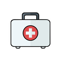 Obraz premium First Aid Kit with Medical Cross