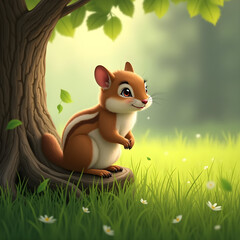 Fototapeta premium squirrel in the forest