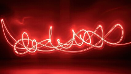 Red Light Trails Abstract Background