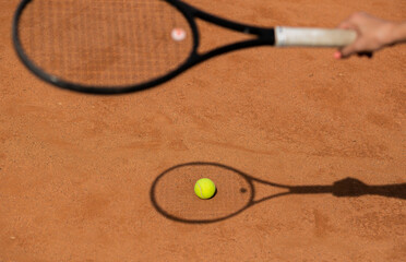 Outdoor tennis lessons for children