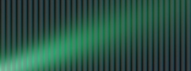 Obraz premium Green light rays on dark vertical stripes background