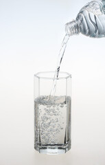 water pouring into glass