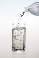 water pouring into glass