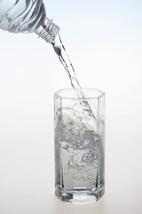 water pouring into glass