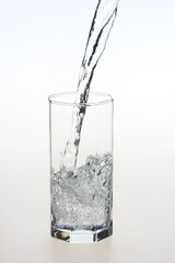 water pouring into glass