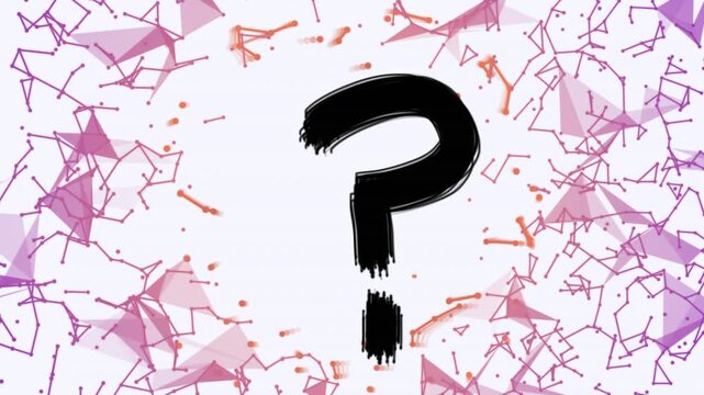 Question mark symbol against white background