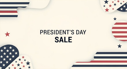 Obraz premium Clean President’s Day sale background designed for retail and marketing campaigns.
