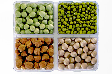 green beans isolated on white background