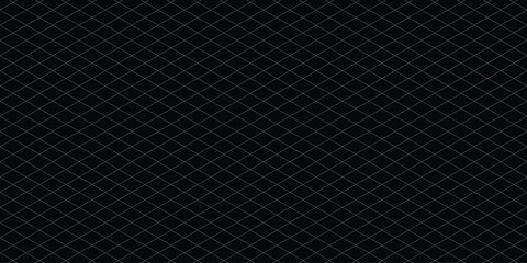 Obraz premium Clean Isometric Diagonal Grid Pattern on Black Background
