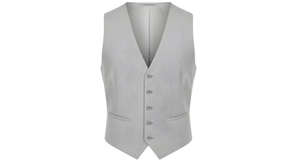 A plain light grey suit vest