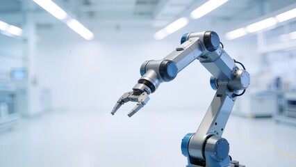 Industrial robotic arm in a clean facility