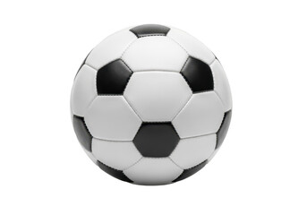 Naklejka premium Classic black and white soccer ball on white background isolated on transparent background
