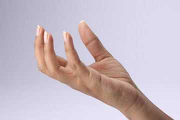 female hand isolated on white background