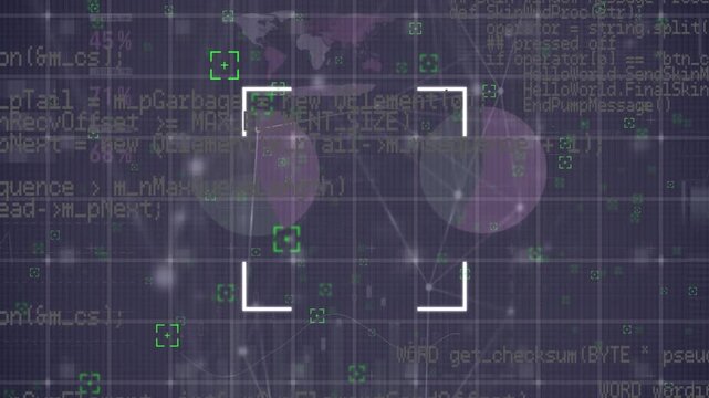 Animation of scope scanning over network of connections and statistical data processing