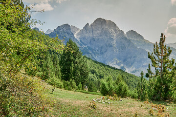Blick auf die albanischen Alpen