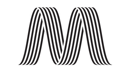 Curved Striped Ribbon