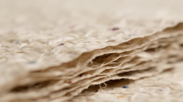 Closeup of textured paper surface