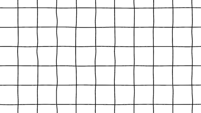 Abstract Wavy Grid Pattern Background in Black and White