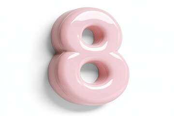 Elegant and Colorful Number Eight Decorative Ornament for Birthday Celebrations and Events