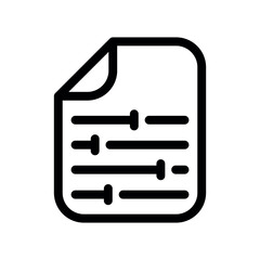 Document Icon with Internal Adjustment Sliders for File Settings